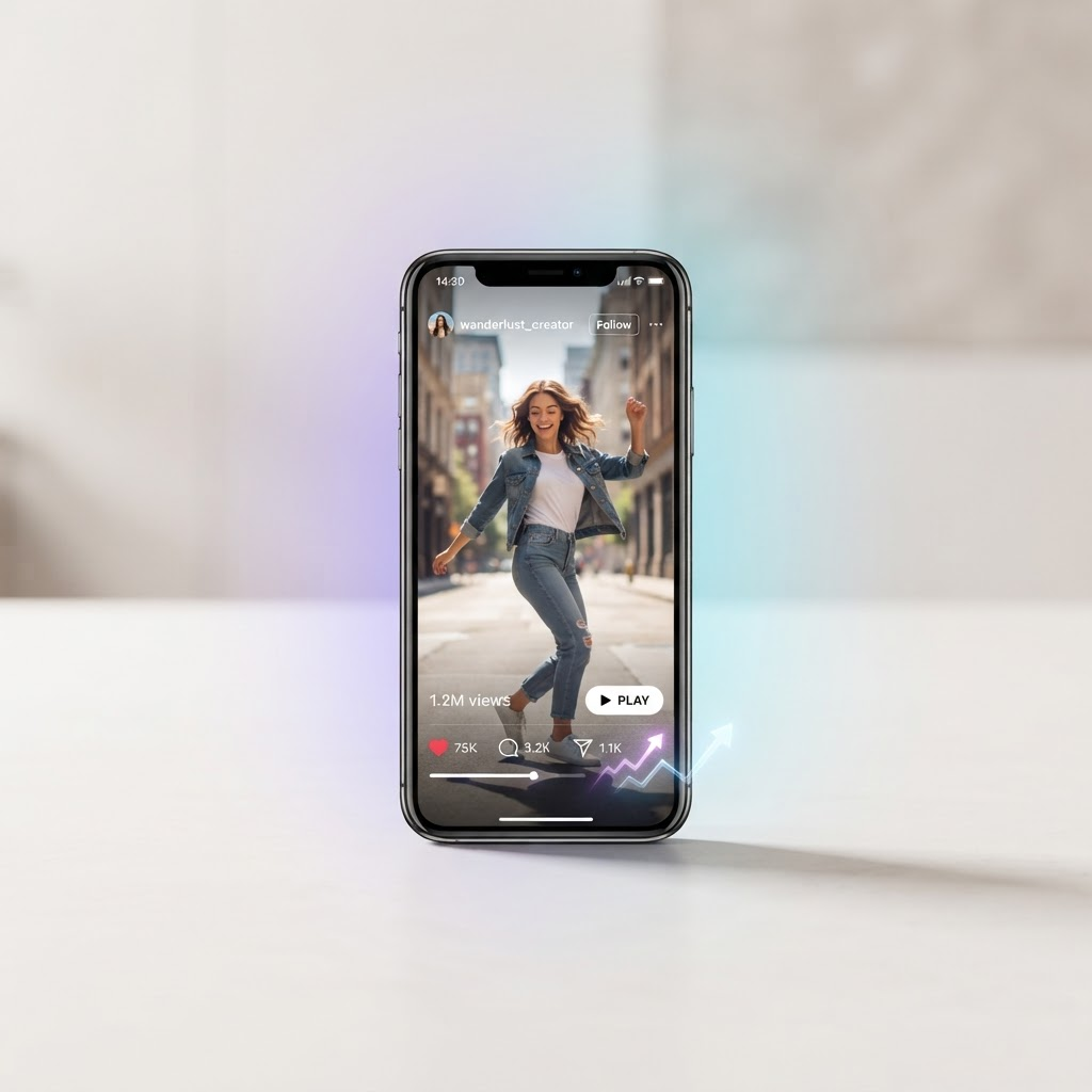 Instagram views service boosting reach on a video reel